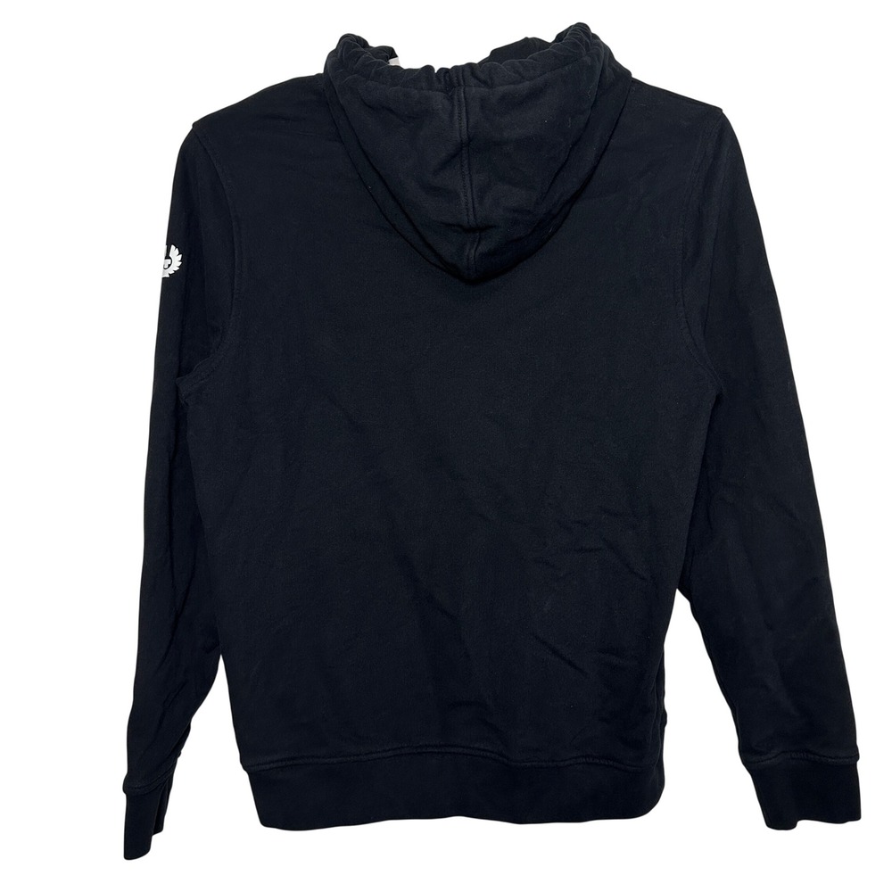 BELSTAFF 1924 Hoodie Black Mens L Pullover Phoenix Logo Luxury Streetwear Cotton - Picture 2 of 12